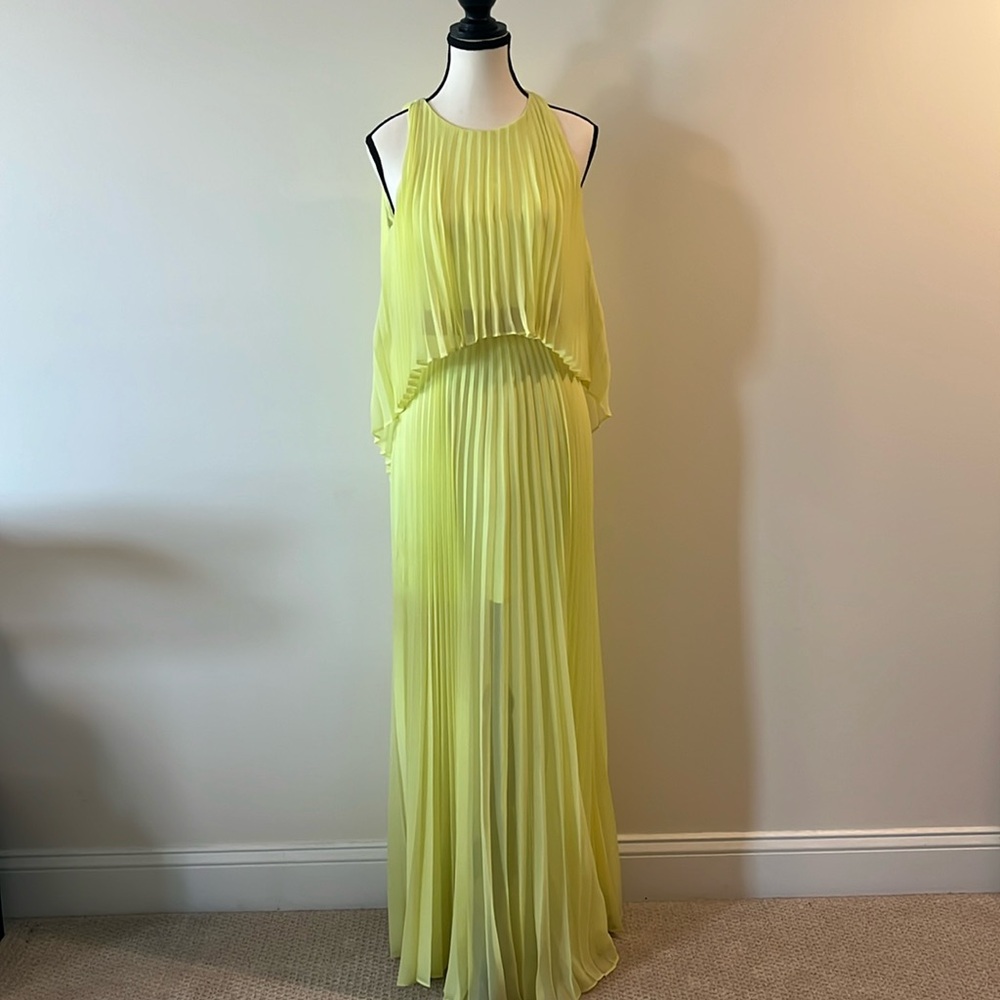 BCBGMAXAZRIA Pleated Maxi Dress